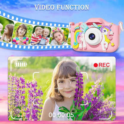 Children Camera 1080P HD Toddler Digital Video Camera 2.0-inch Kids Camera with Silicone Cases