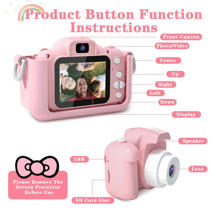 Children Camera 1080P HD Toddler Digital Video Camera 2.0-inch Kids Camera with Silicone Cases