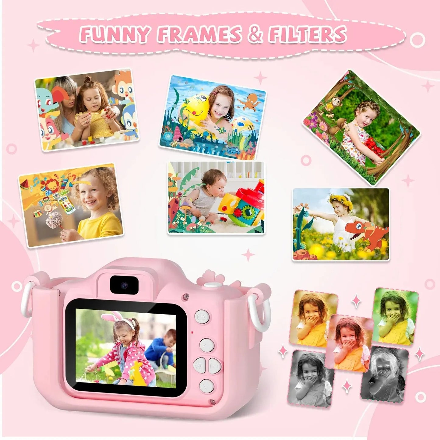 Children Camera 1080P HD Toddler Digital Video Camera 2.0-inch Kids Camera with Silicone Cases