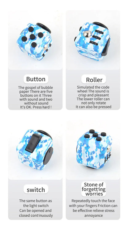 Decompression Dice for Release Stress Autism Anxiety Relieve Adult Kids Stress Relief Anti-Stress Fingertip