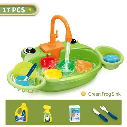 Pretend Play Children's Kitchen Wash Basin Sink