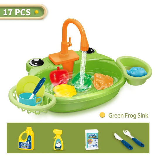 Pretend Play Children's Kitchen Wash Basin Sink