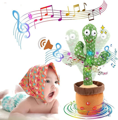 Dancing Talking Cactus Toys For Baby Boys And Girls, Singing Mimicking Recording Repeating What You Say Sunny Cactus Up Plus