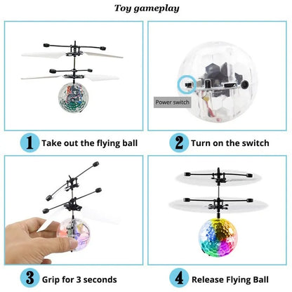 Led Light Suspension Crystal Ball Infrared Induction RC Gesture Control