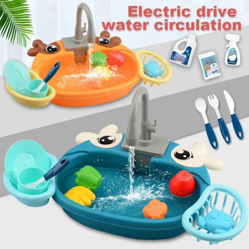 Pretend Play Children's Kitchen Wash Basin Sink