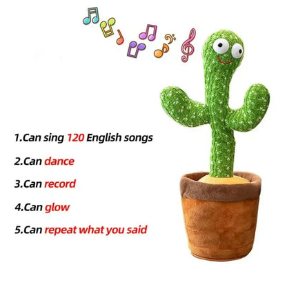 Dancing Talking Cactus Toys For Baby Boys And Girls, Singing Mimicking Recording Repeating What You Say Sunny Cactus Up Plus