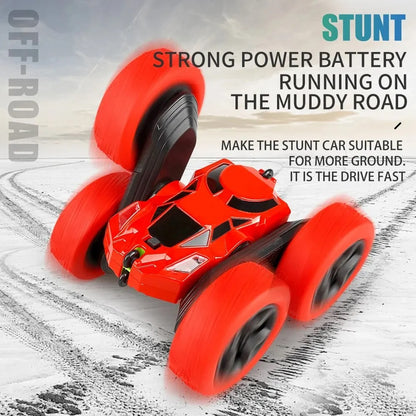 RC Stunt Car Children Double Sided Flip 2.4Ghz Remote Control Car 360 Degree Rotation Off Road