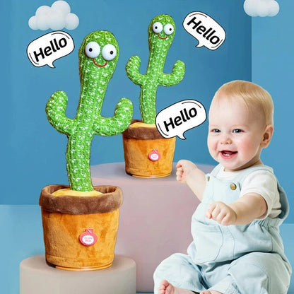 Dancing Talking Cactus Toys For Baby Boys And Girls, Singing Mimicking Recording Repeating What You Say Sunny Cactus Up Plus