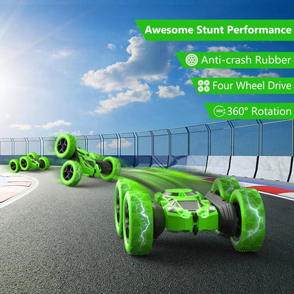 RC Stunt Car Children Double Sided Flip 2.4Ghz Remote Control Car 360 Degree Rotation Off Road