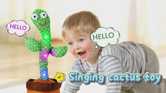 Dancing Talking Cactus Toys For Baby Boys And Girls, Singing Mimicking Recording Repeating What You Say Sunny Cactus Up Plus