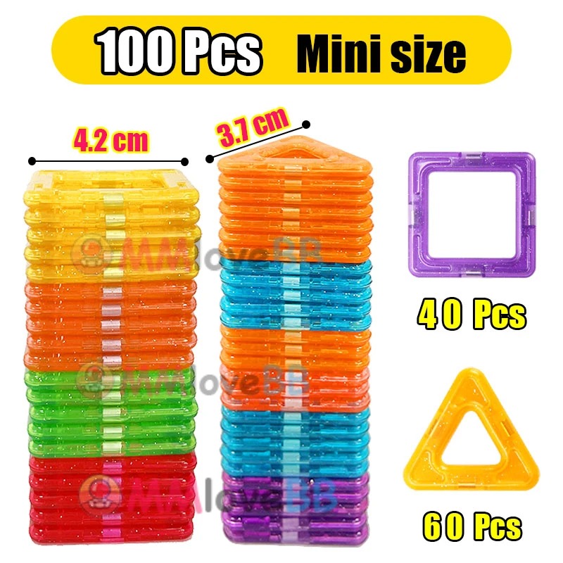 Magnetic Building Blocks Big Size and Mini Size DIY Magnets Toys for Kids Designer Construction Set Gifts for Children Toys