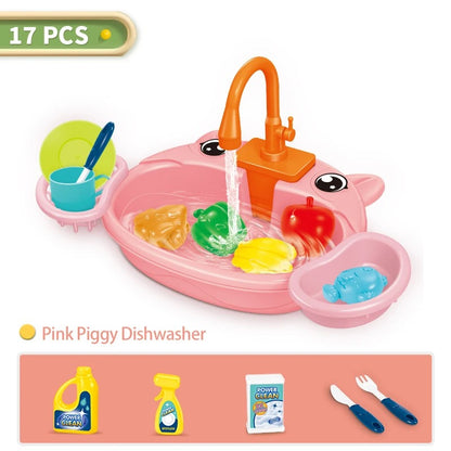 Pretend Play Children's Kitchen Wash Basin Sink