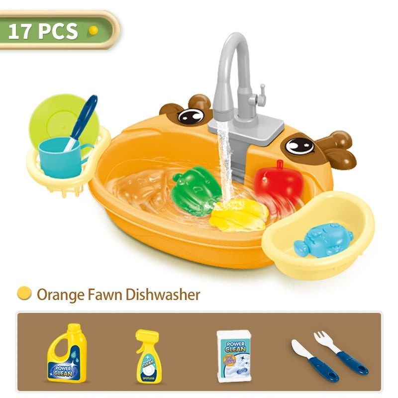 Pretend Play Children's Kitchen Wash Basin Sink